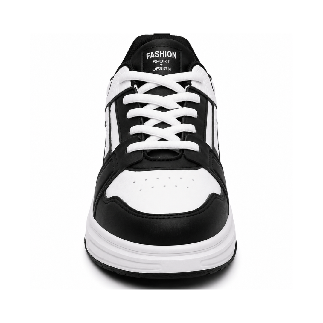 Men's Black & White Street Sneakers