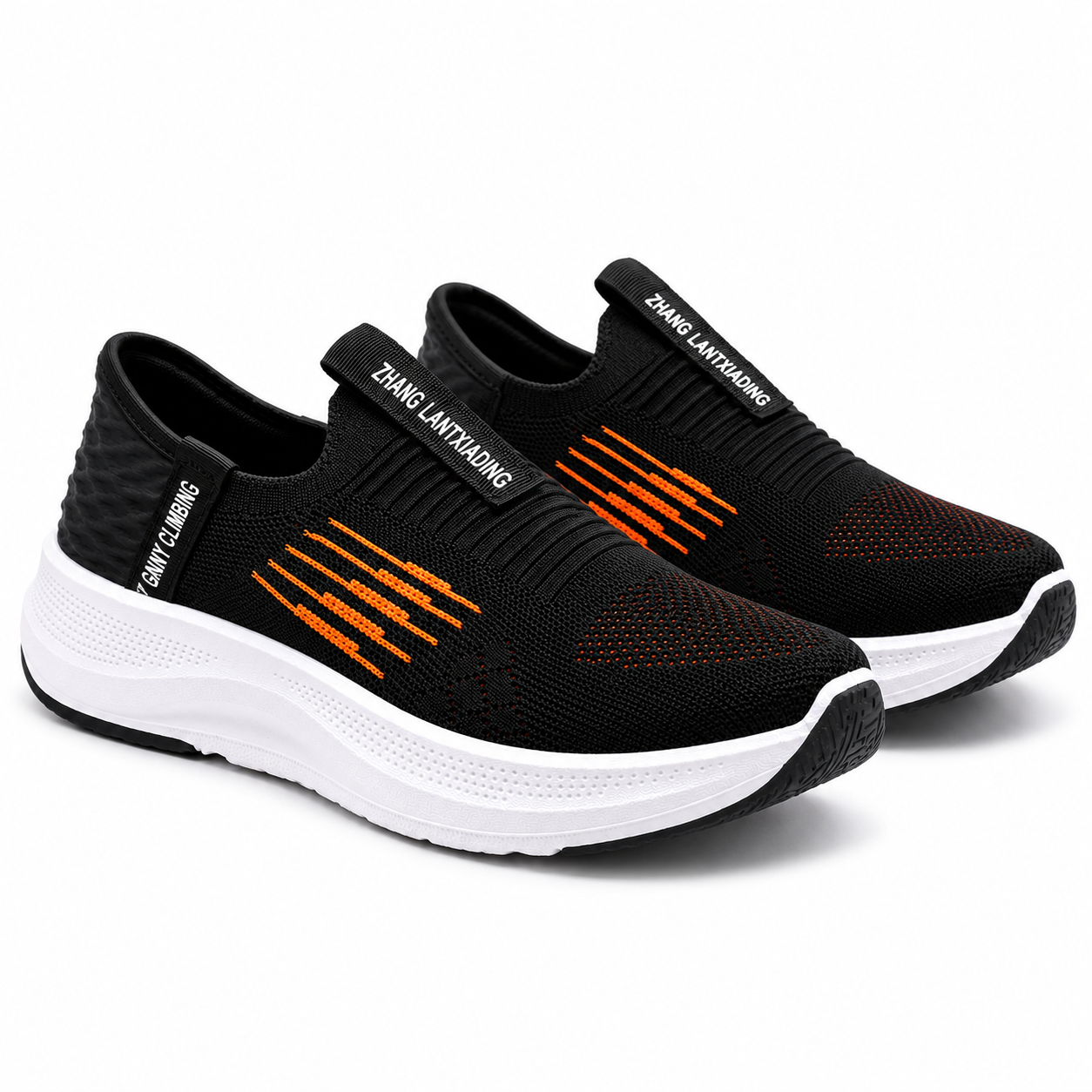 Men's Knit Slip-On Sneakers – Dark Grey