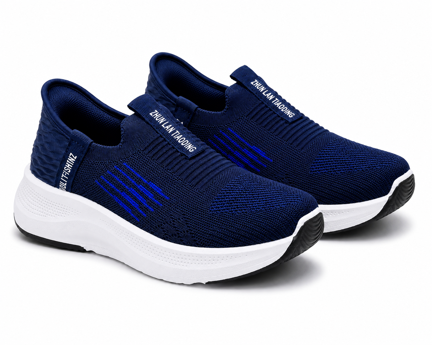 Men's Knit Slip-On Sneakers – Dark Grey