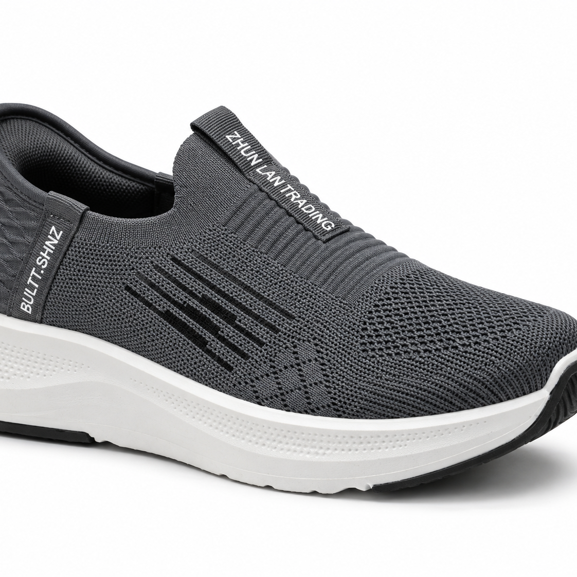 Men's Knit Slip-On Sneakers – Dark Grey
