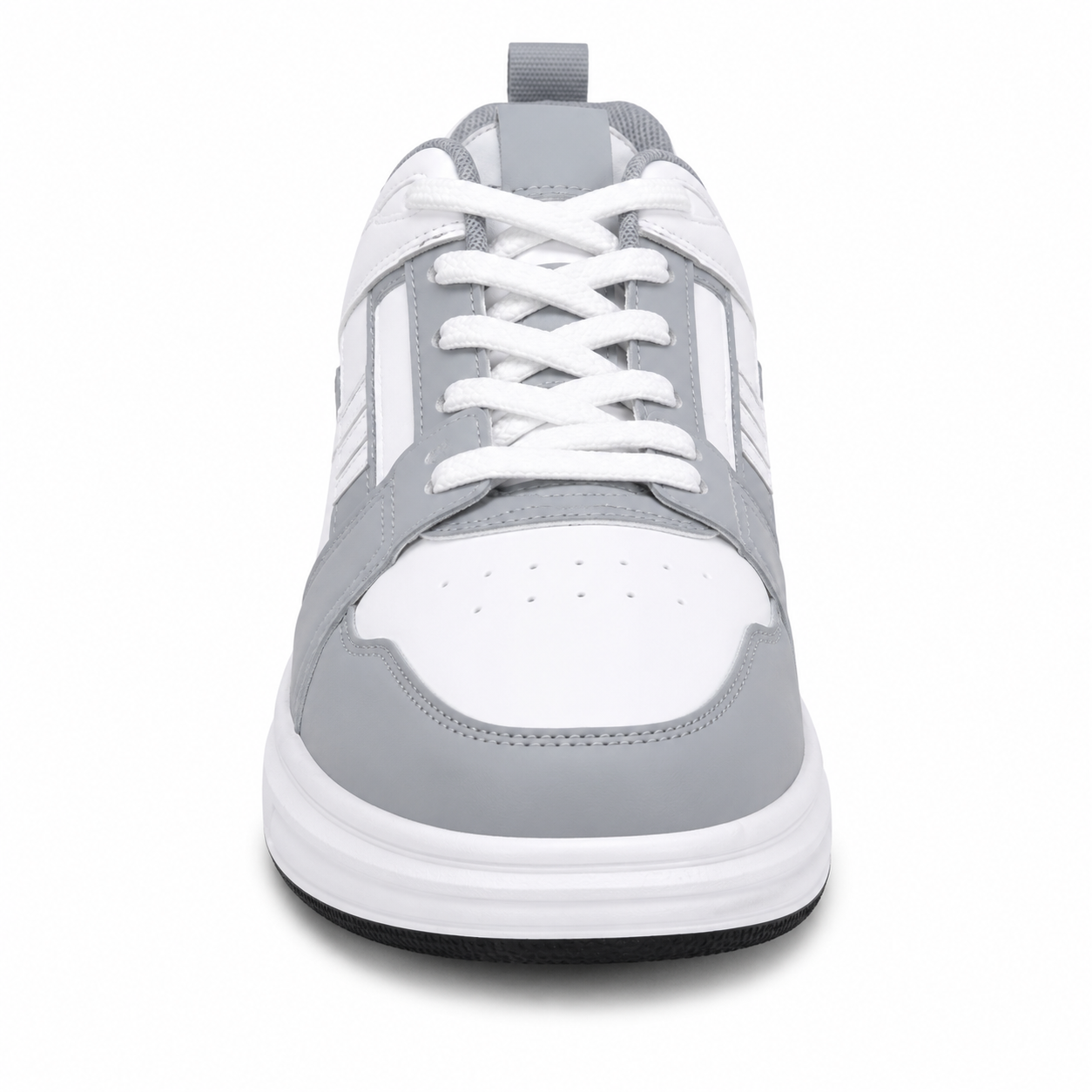 Men's Grey & White Street Sneakers