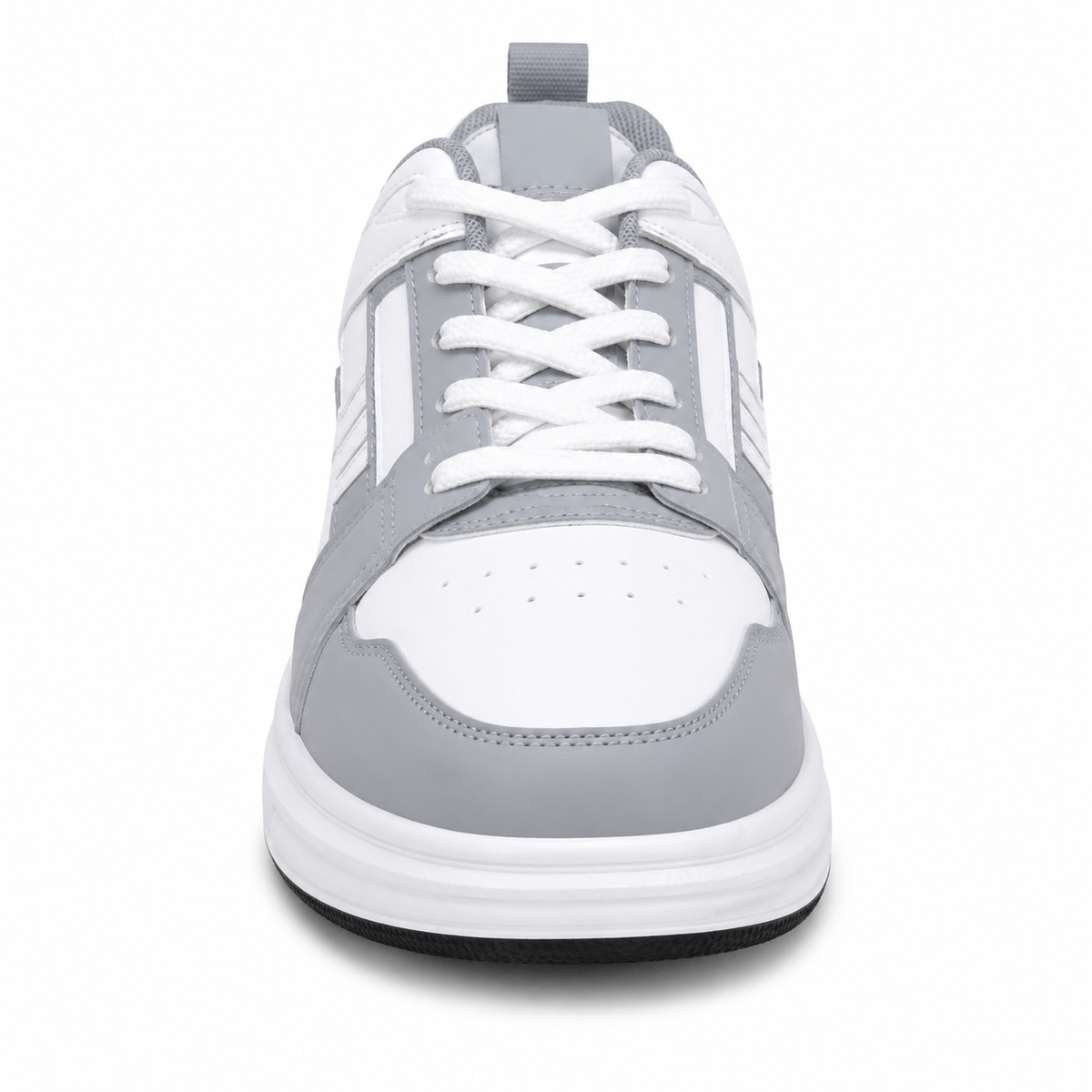Men's Grey & White Street Sneakers
