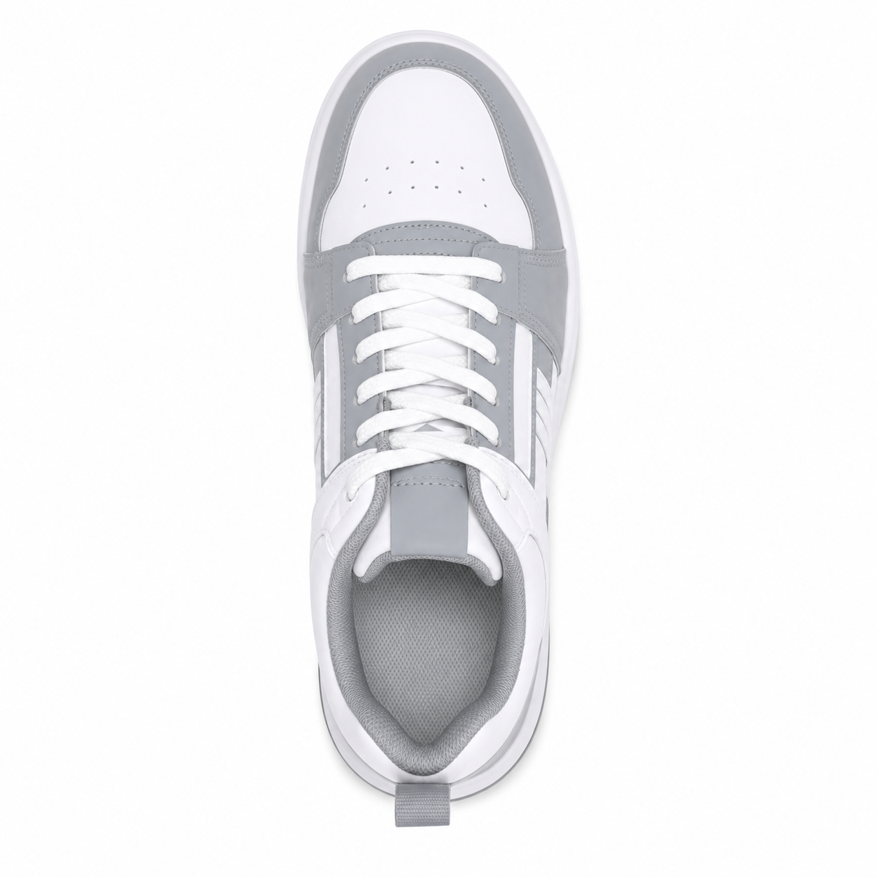 Men's Grey & White Street Sneakers