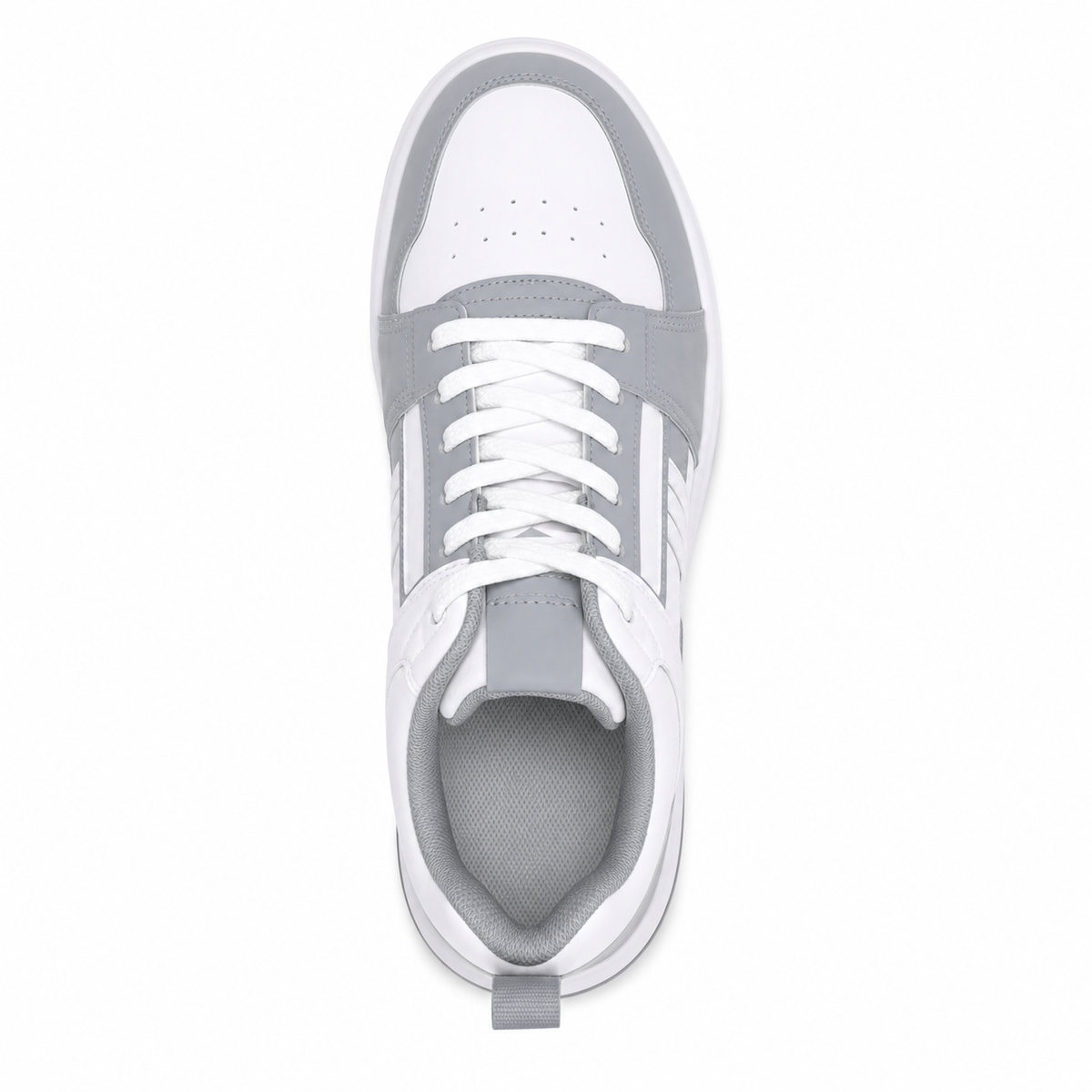 Men's Grey & White Street Sneakers