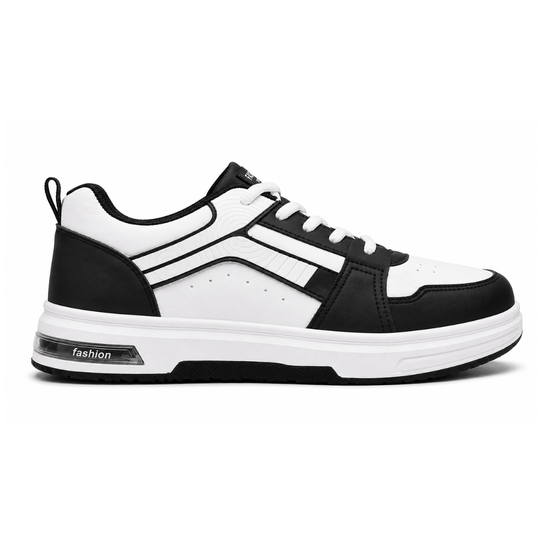 Men's Black & White Street Sneakers