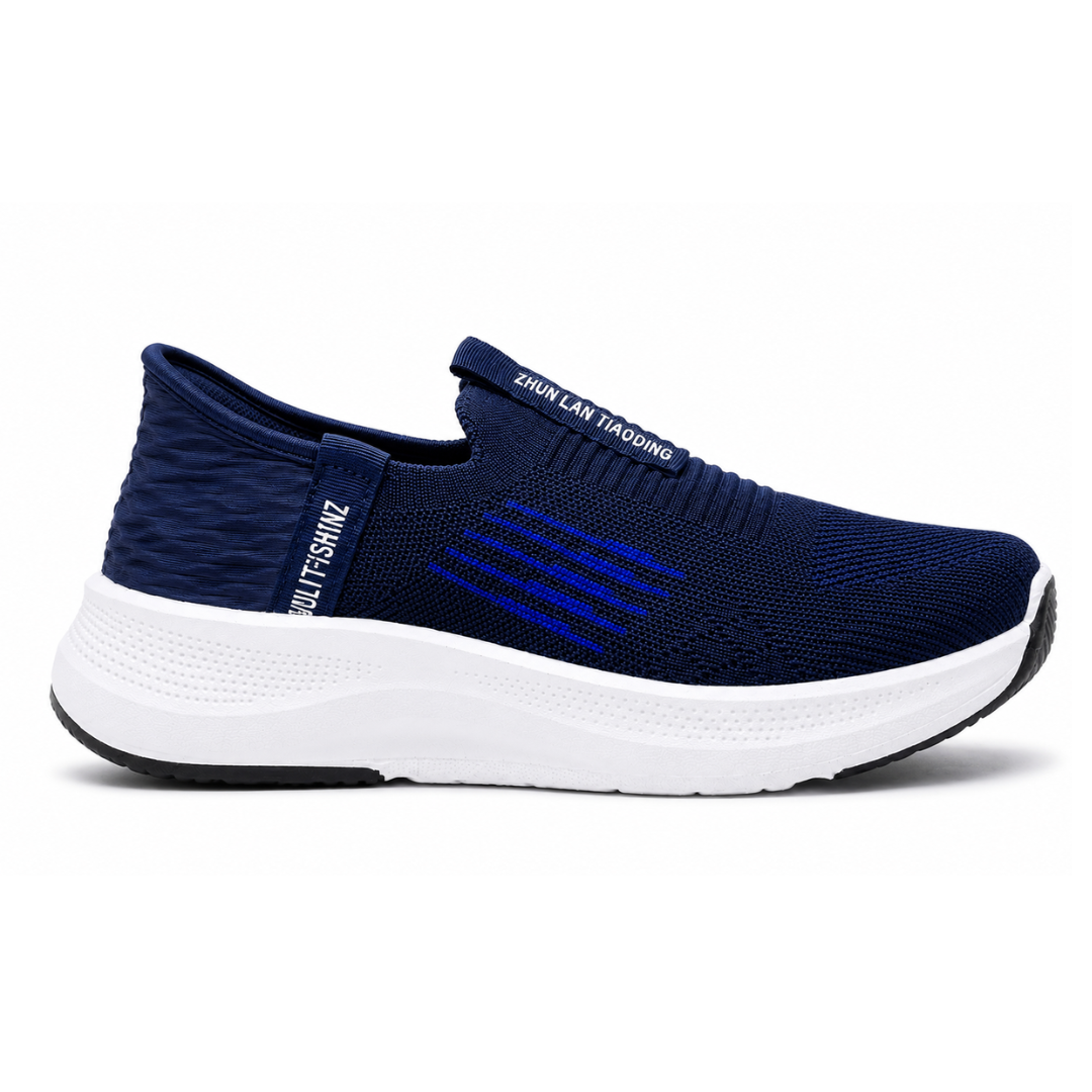 Men's Navy Blue Slip-On Walking Shoes