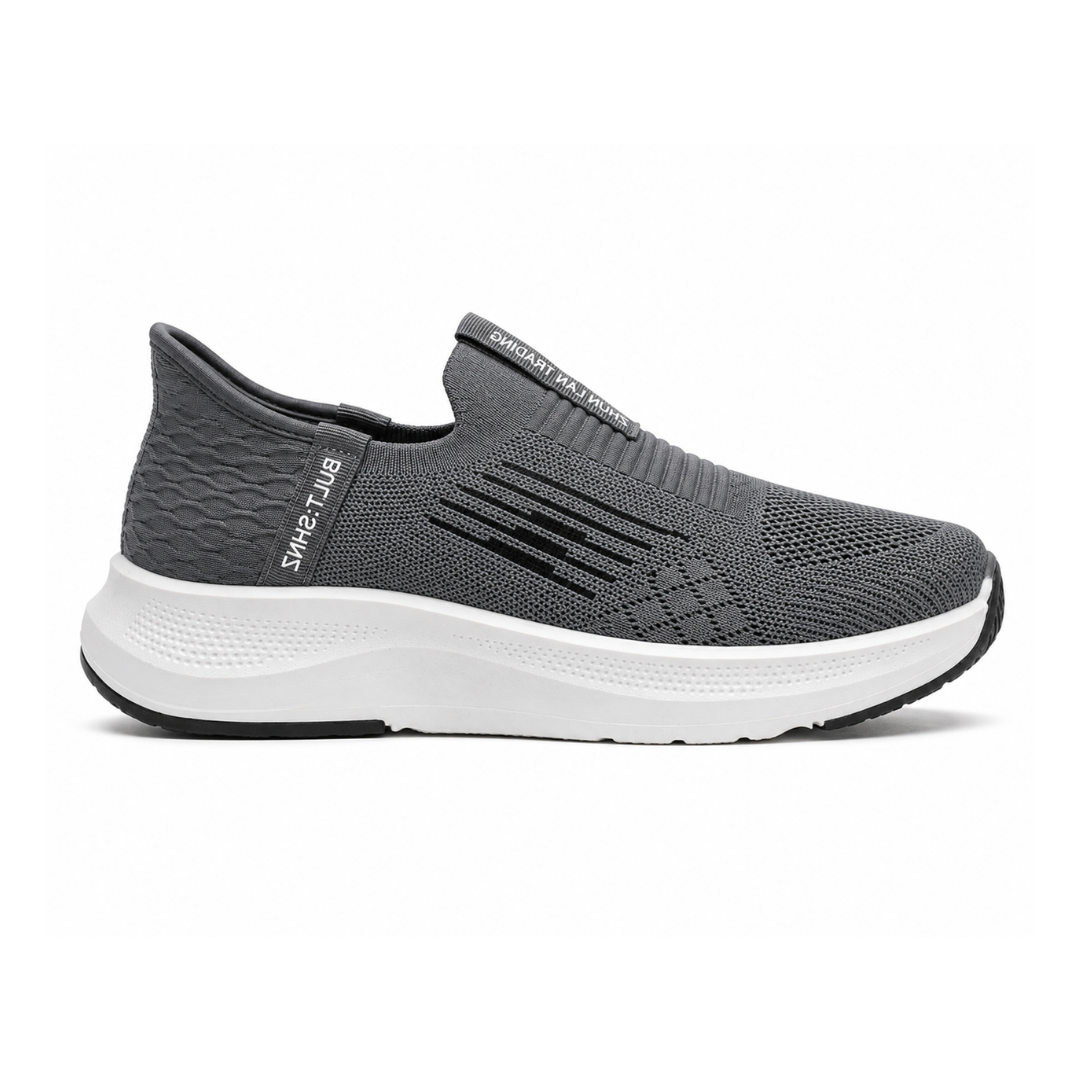 Men's Grey Slip-On Walking Shoes