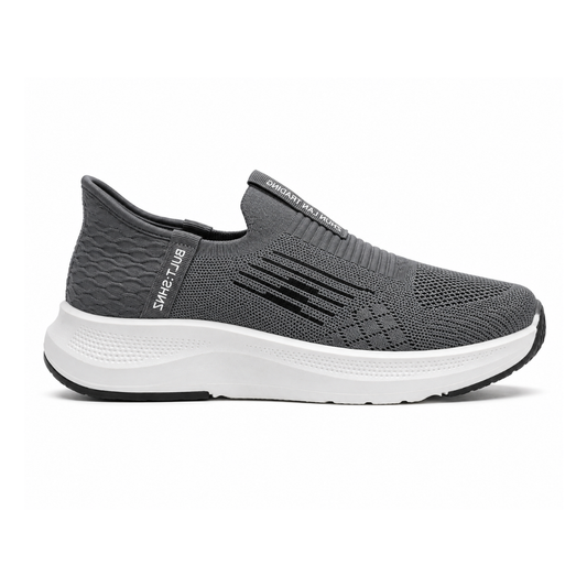 Men's Light Grey Slip-On Walking Shoes